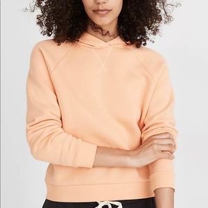 Madewell Betterterry Hoodie Sweatshirt in Pastel Melon